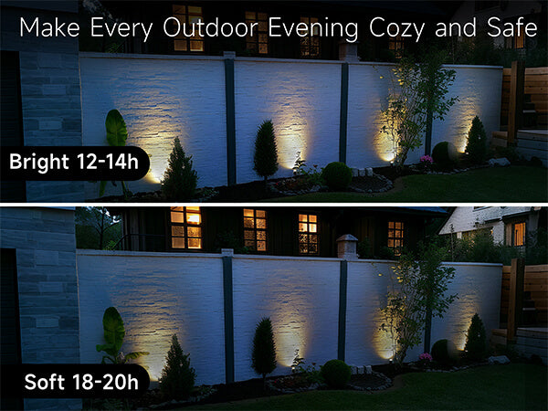 Outdoor Solar Spotlights, Adjustable Beam Focus, Separate Panel, LED Warm White & Daylight Selectable (3102) - Application Mobile 2
