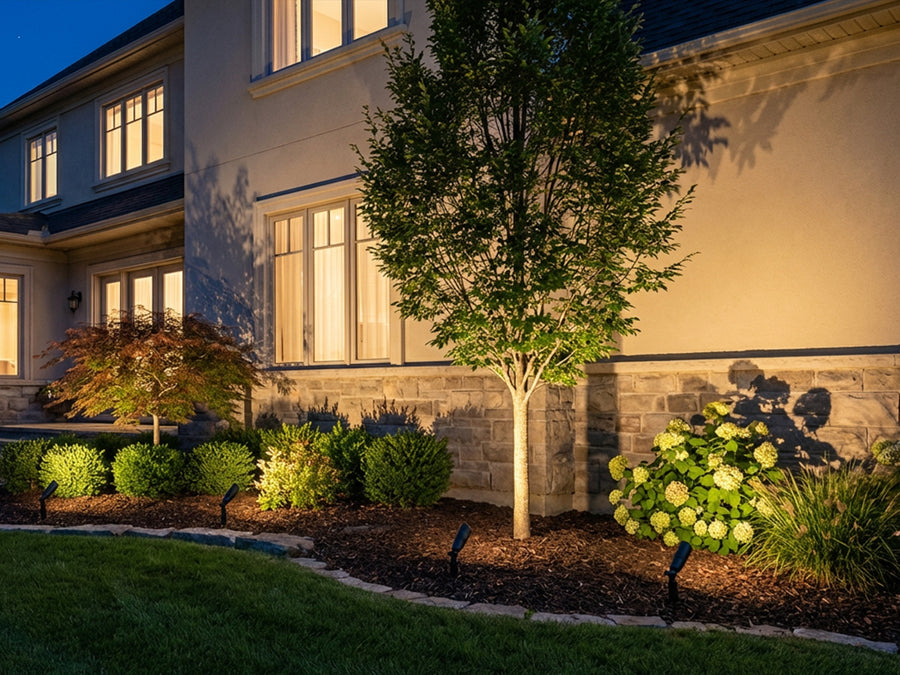 Gardenreet RGBCW Aluminum Spotlight 4 Pack- Lamp Ready 12V Smart Low Voltage LED 2700K-6500K with App & Remote Control (9106) - Application Mobile 1