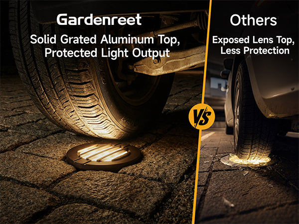 Gardenreet Low Voltage 12V LED In-ground Well Lights (Grated Top 9202) - Comparison Mobile 1